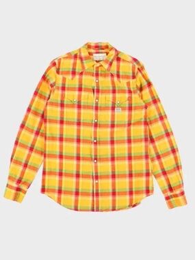 Ralph Lauren Denim & Supply pearl snap western plaid shirt medium long sleeve